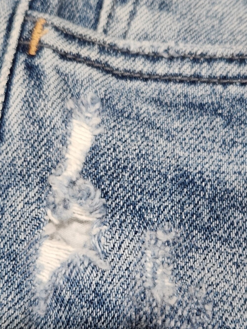 VERVET Leslie High-Rise Wide Leg Jeans - Light Blue Distressed - Picture 11 of 12
